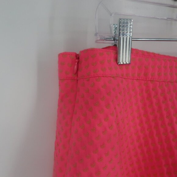 L'Amour Hot Pink Skirt with Gold Hearts Size XL - Picture 5 of 7